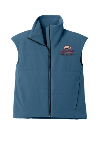 Color Image for MRAW442 - MiiR® Women’s Sashiko Stretch Puffy Vest - Deep Lake - HFH - FC RC -E Dark