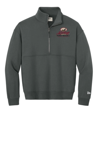 Color Image for NEA528 - New Era® Heritage Fleece 1/2-Zip - Graphite - HFH - FC RC -E Dark
