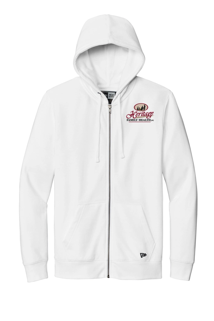 Color Image for NEA551 - New Era® Comeback Fleece Full-Zip Hoodie - White - HFH - FC RC -E Dark