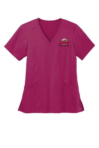 Color Image for WW4168 - Wink® Women’s Premiere Flex™ V-Neck Top - Wine - HFH - FC RC -E Dark