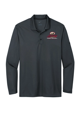 Color Image for NKDC2104 - Nike Dri-FIT Micro Pique 2.0 Long Sleeve Polo - Anthracite - HFH - FC RC -E light