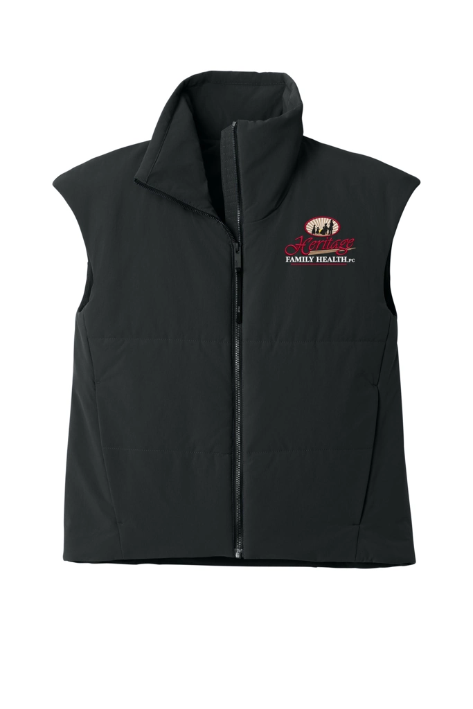 Color Image for MRAW442 - MiiR® Women’s Sashiko Stretch Puffy Vest - Pitch Black - HFH - FC RC -E light