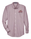 Color Image for D640 - Devon & Jones Men's Crown Collection® Gingham Check Woven Dress Shirt - Burgundy - HFH - FC RC -E Dark