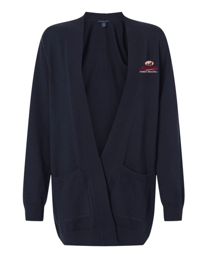 Color Image for DG447W- Devon & Jones - Women's New Classics Open Cardigan Sweater - Navy - HFH - FC RC -E light